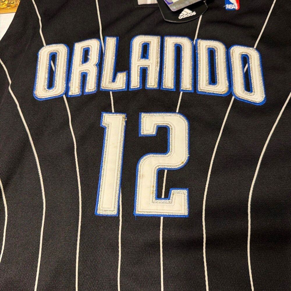 adidas NBA Orlando Magic #12 Pinstripe Basketball Jersey Black Blue Size 50